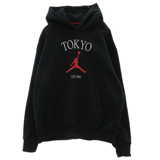 NIKE ナイキ HF1518-010 JORDAN TOKYO ロゴ プリント プルオーバー パーカー ブラック系 XL【中古】