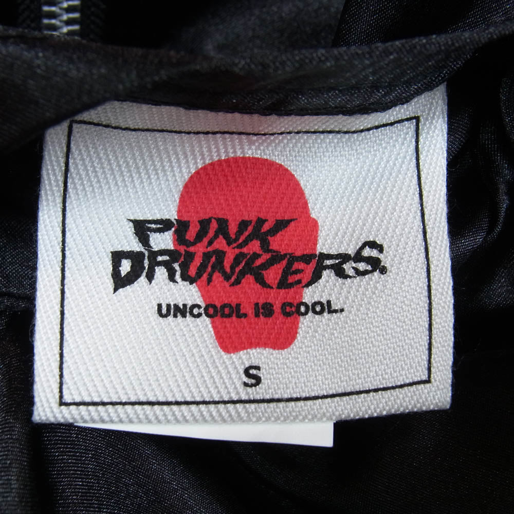 PUNK DRUNKERS パンクドランカーズ F0995-004 × NONSENSE JP 妖怪スカジャン 刺繍 リバーシブル ジャケット ブルゾン ブラック系 レッド系 S【中古】