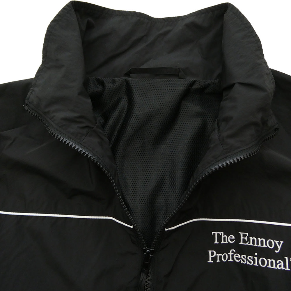 The Ennoy Professional ザ エンノイ プロフェッショナル 26SS SS26BRENJK01LP/SS26BRENPT01LP PIPING NYLON TRACK SUIT パイピング ナイロン トラックスーツ ジャケット ブラック系 M【中古】