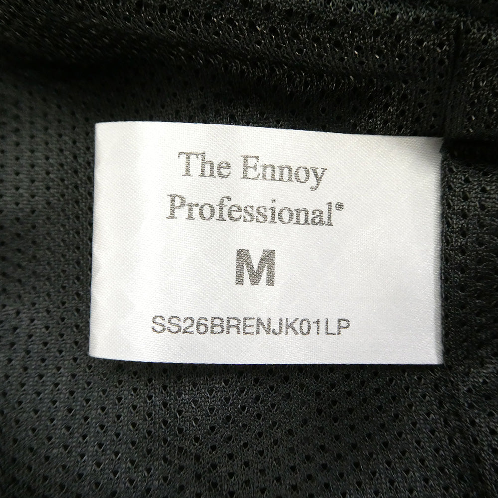 The Ennoy Professional ザ エンノイ プロフェッショナル 26SS SS26BRENJK01LP/SS26BRENPT01LP PIPING NYLON TRACK SUIT パイピング ナイロン トラックスーツ ジャケット ブラック系 M【中古】