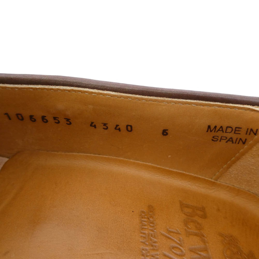 Berwick バーウィック 4340CCDADB カントリーカーフ タッセル ローファー シューズ ブラウン系 UK6【中古】