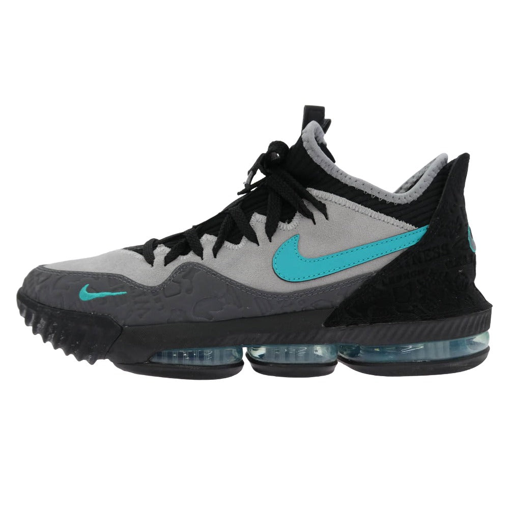 NIKE ナイキ atmos アトモス CD9471-003 × atmos LeBron 16 Clear Jade レブロン クリアジェイド スニーカー ブラック系 グレー系 28cm【中古】