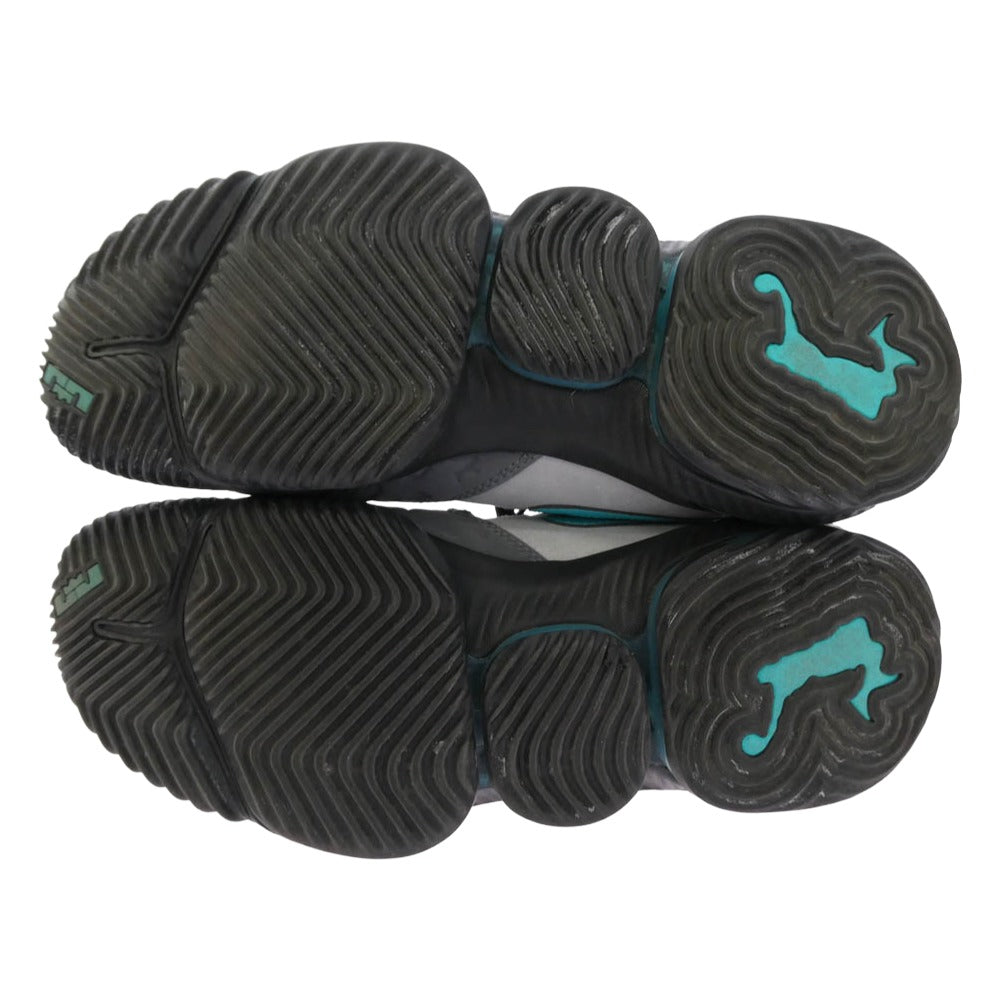 NIKE ナイキ atmos アトモス CD9471-003 × atmos LeBron 16 Clear Jade レブロン クリアジェイド スニーカー ブラック系 グレー系 28cm【中古】