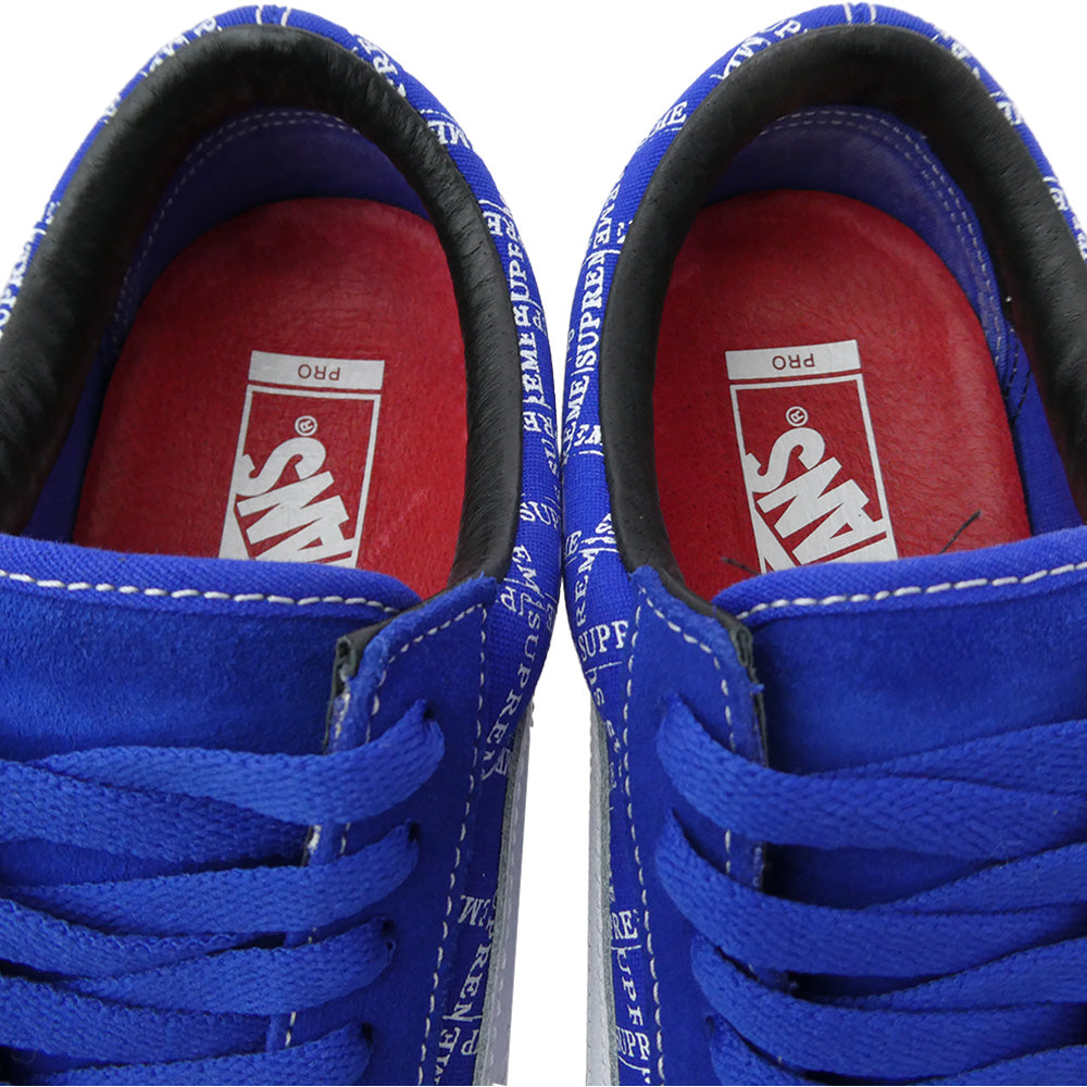Supreme シュプリーム 20AW VN0A45JC2YX × Vans ヴァンズ バンズ Old Skool Pro オールドスクール スニーカー ブルー系 ホワイト系 28cm【中古】