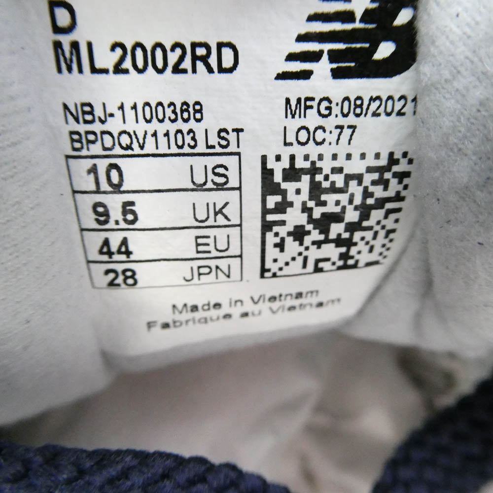 NEW BALANCE ニューバランス ML2002RD ローカット スニーカー ネイビー系 28cm【極上美品】【中古】