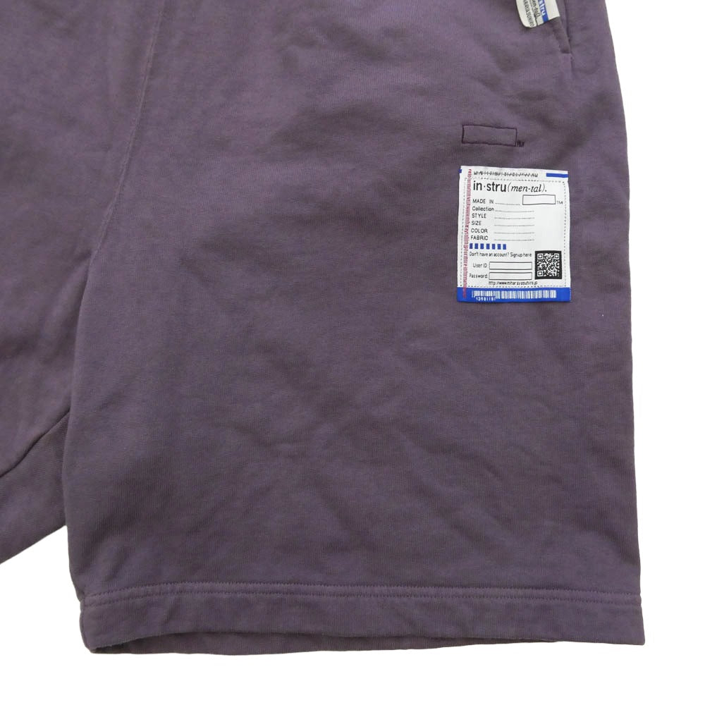 MIHARA YASUHIRO ミハラヤスヒロ I10SP545 in・stru(men-tal). インストゥルメンタル Embroidery Wide Shorts エンブロイダリー 刺繍 ワイド ショーツ ショ－トパンツ ラベンダー系 44【中古】