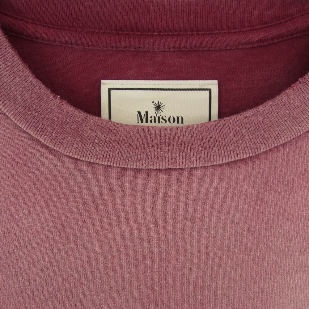 MIHARA YASUHIRO ミハラヤスヒロ 25AW A15TS621 SUN FADED TEE サンフェード ダメージ加工 半袖 Tシャツ エンジ系 44【中古】
