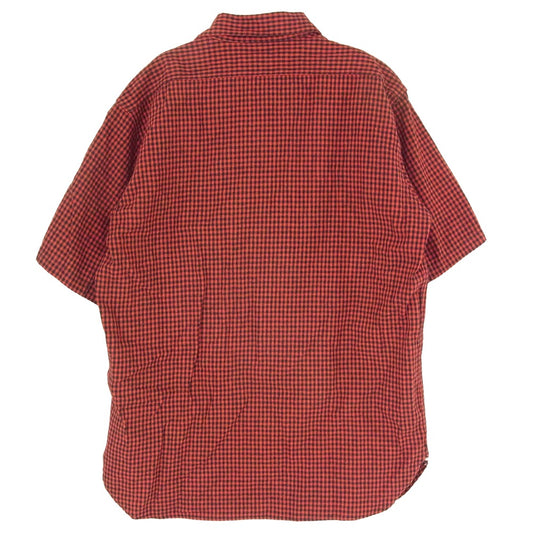 WAREHOUSE ウエアハウス リネン 半袖 チェック ショートスリーブ シャツ レッド系 40【中古】