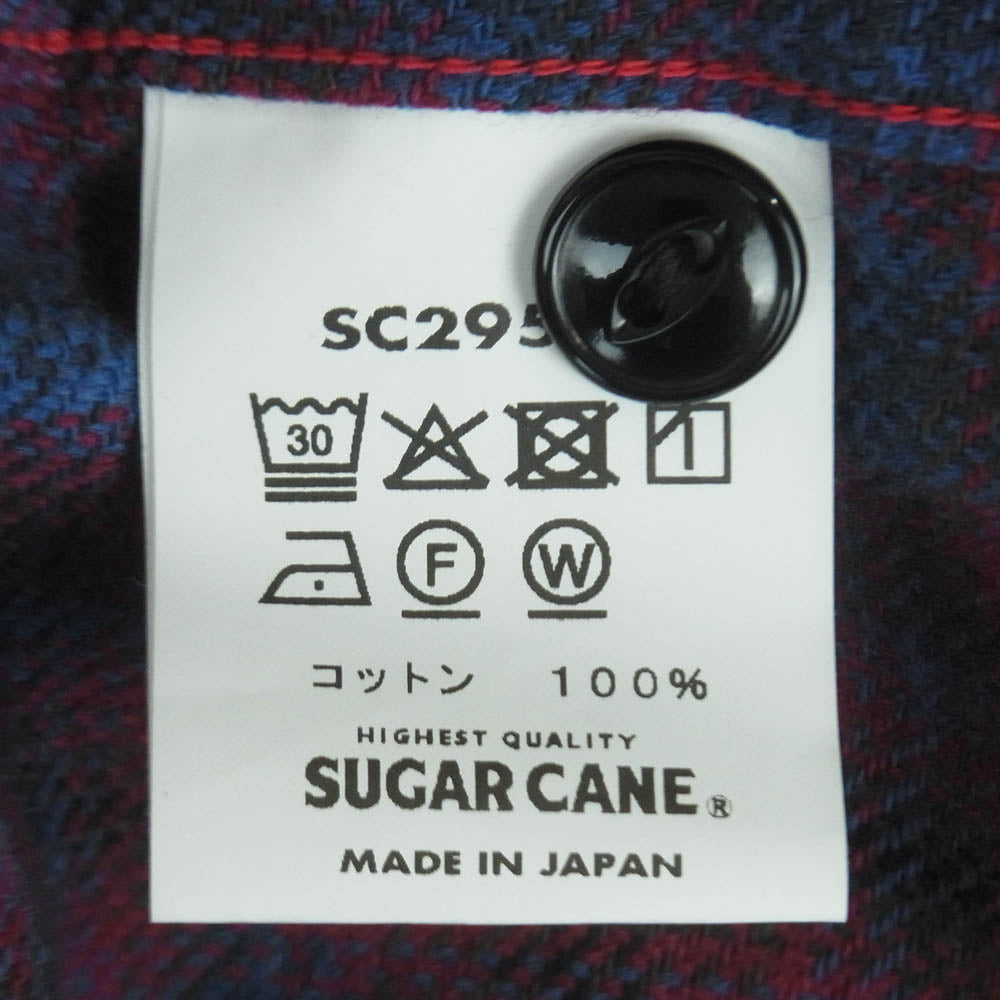 SUGAR CANE シュガーケーン SC29563 TWILL CHECK WORK SHIRT ツイル チェック ワーク 長袖 シャツ レッド系 ブルー系 ブラウン系 L 16 - 16.5【中古】