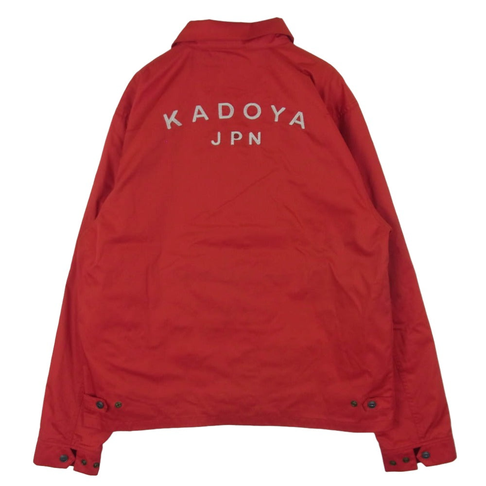 KADOYA カドヤ ジップアップ ジャケット ブルゾン ポリエステル コットン 中国製 レッド系 LL【中古】