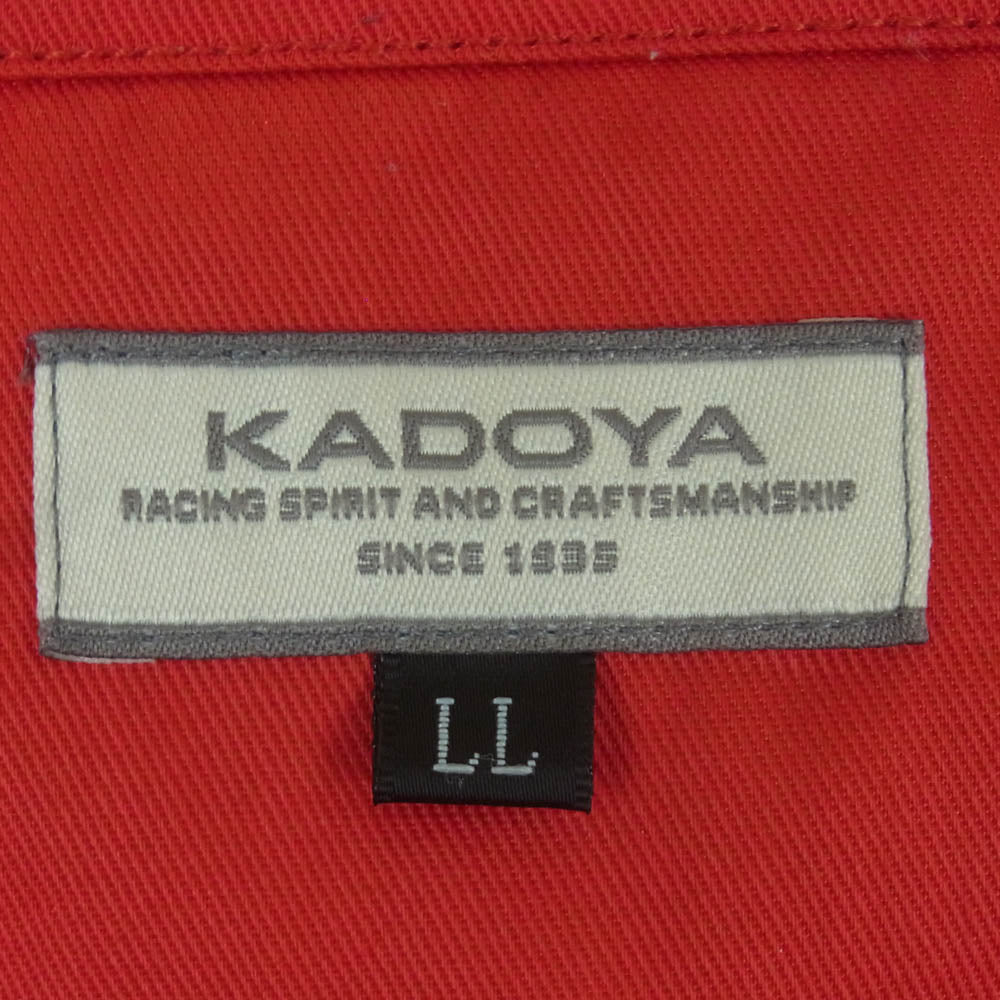 KADOYA カドヤ ジップアップ ジャケット ブルゾン ポリエステル コットン 中国製 レッド系 LL【中古】