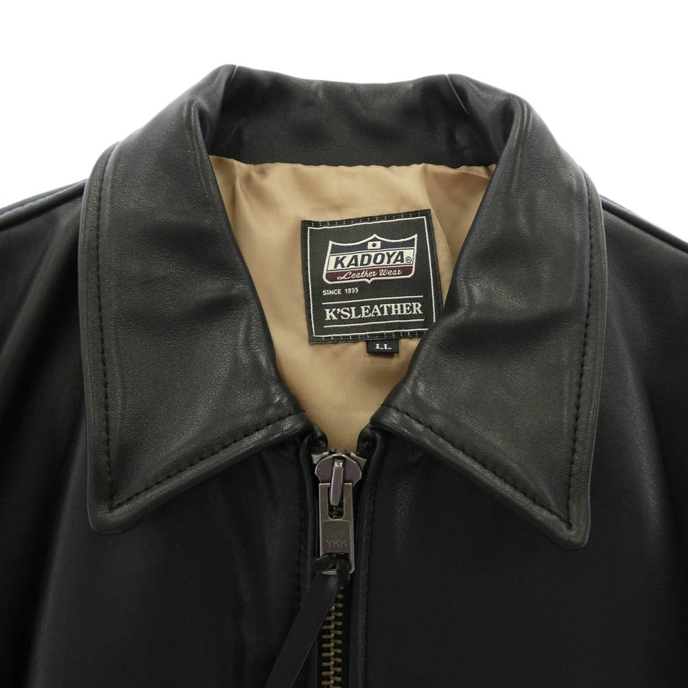 KADOYA カドヤ LHSTCR シングル ライダース レザー ジャケット ブラック系 XL【中古】