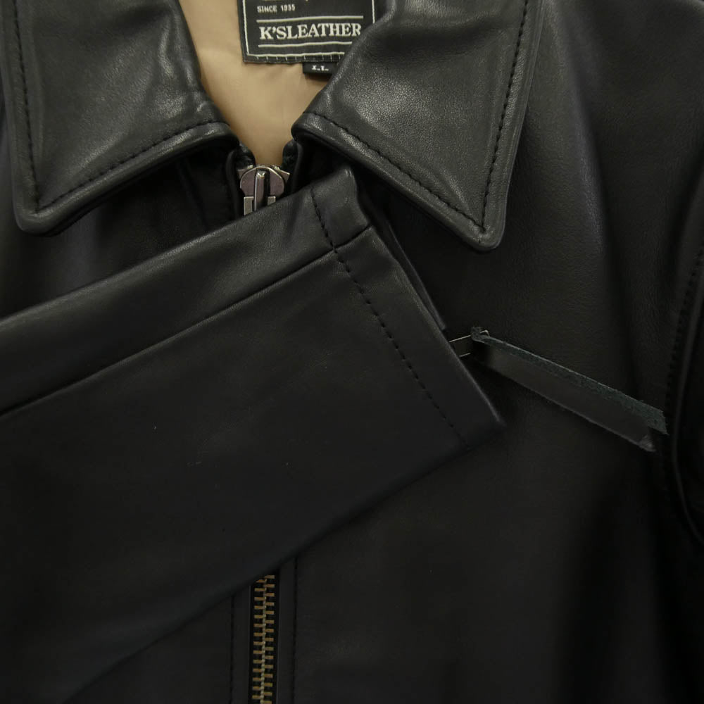 KADOYA カドヤ LHSTCR シングル ライダース レザー ジャケット ブラック系 XL【中古】
