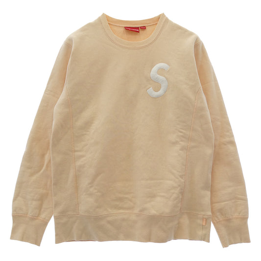 Supreme シュプリーム 16AW S LOGO Crewneck Sロゴ クルーネック スウェット トレーナー パステルクリーム系 M【中古】