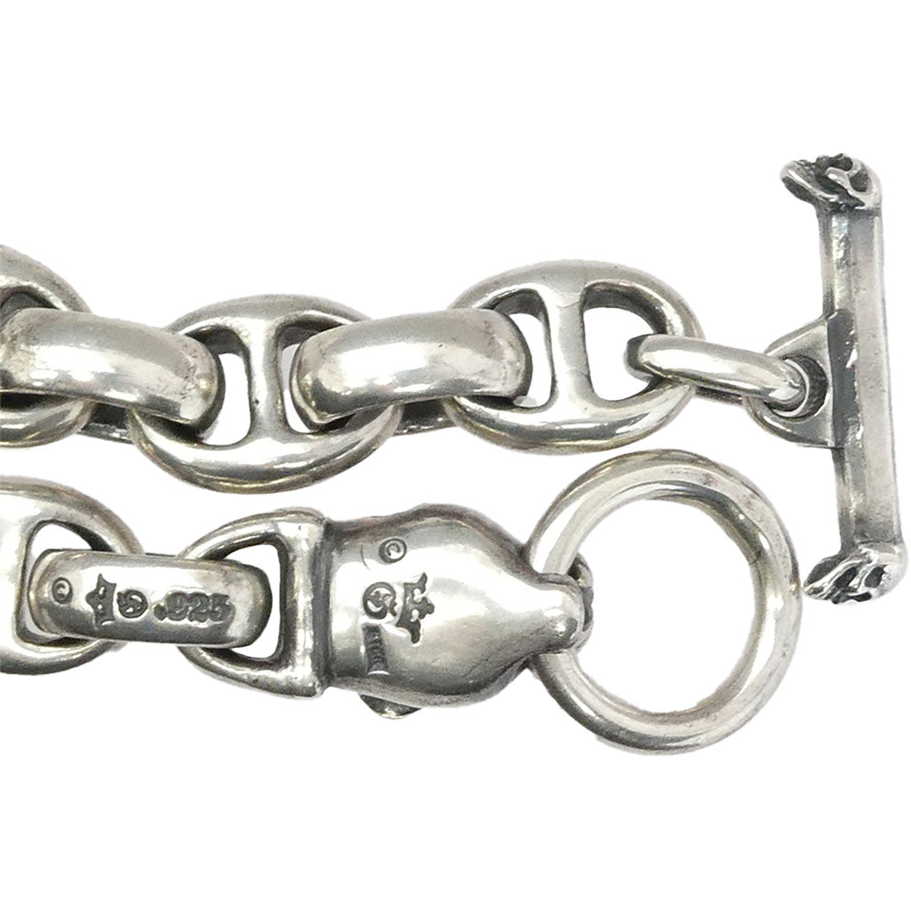 GABOR ガボール ギャランティ付属 Gaboratory ガボラトリーホールディング PANTHER WITH H.W.O ＆ SMOOTH ANCHOR LINKS BRASLET パンサー スムースアンカーリンク ブレスレット シルバー系【中古】