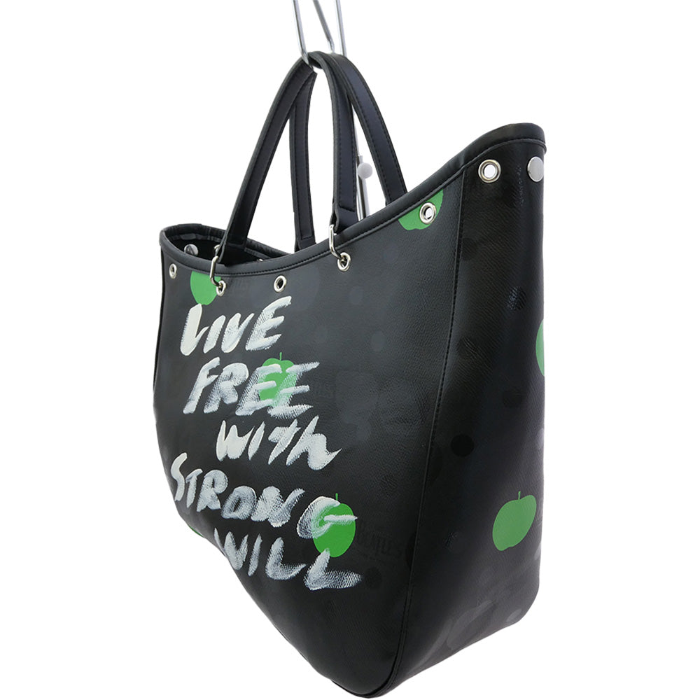 COMME des GARCONS コムデギャルソン VZ-K212 The Beatles ビートルズ 山瀬まゆみペイント ハンド トート バッグ ブラック系【美品】【中古】