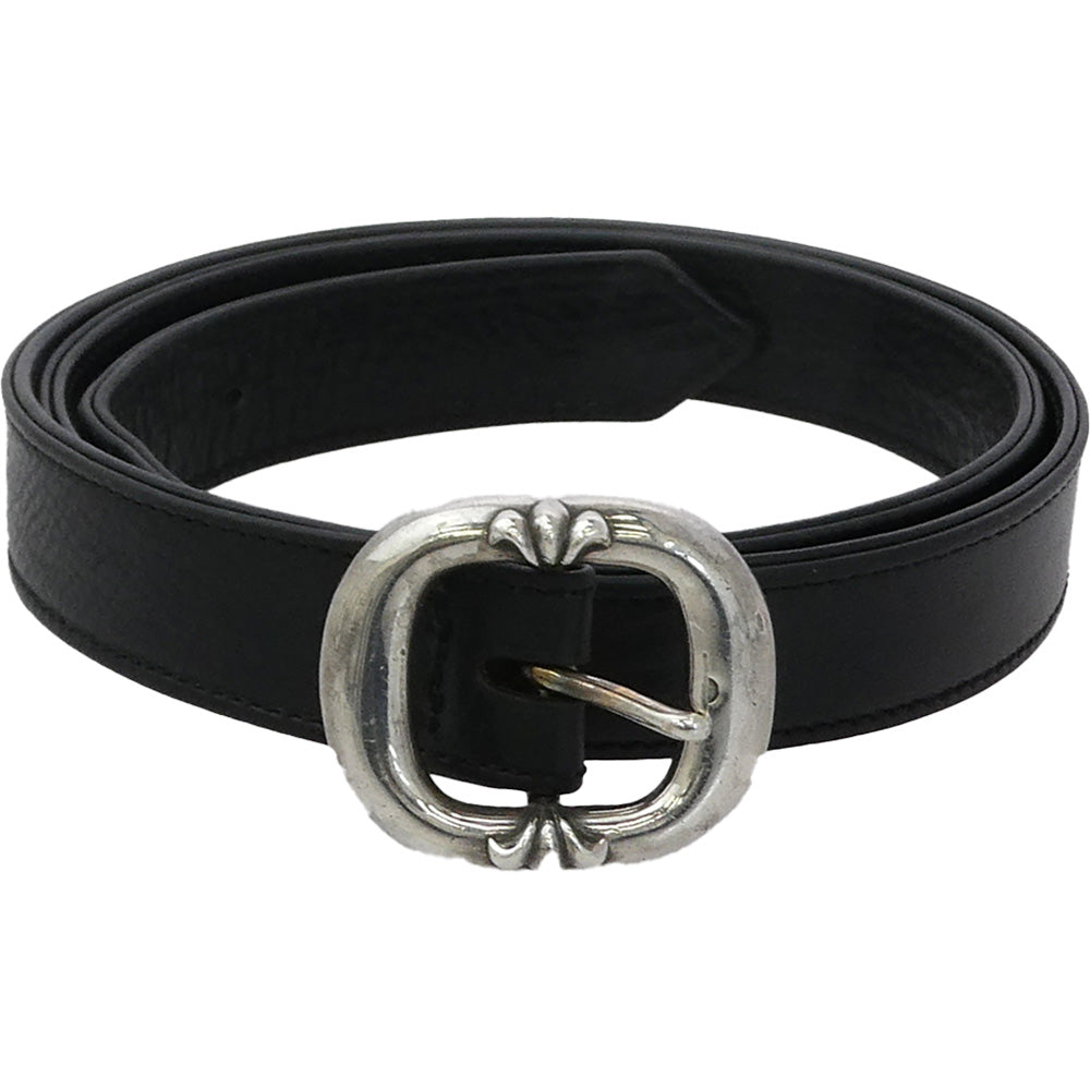 CHROME HEARTS クロムハーツ（原本無） BLT GUNSLINGER 1.0 ガンスリンガー 1.0 レザー ベルト ブラック系 シルバー系【中古】