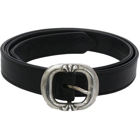 CHROME HEARTS クロムハーツ（原本無） BLT GUNSLINGER 1.0 ガンスリンガー 1.0 レザー ベルト ブラック系 シルバー系【中古】