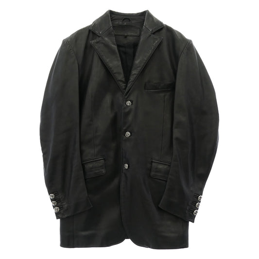 CHROME HEARTS クロムハーツ（原本無） 3B テーラード レザー ジャケット ブラック系 S【中古】