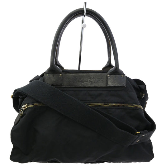 Felisi フェリージ ナイロン レザー 2WAY ハンド ショルダー バッグ ブラック系【中古】