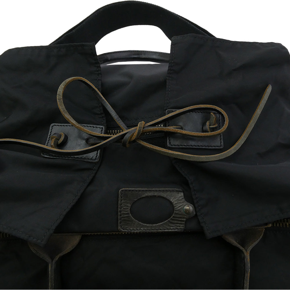 Felisi フェリージ ナイロン レザー 2WAY ハンド ショルダー バッグ ブラック系【中古】