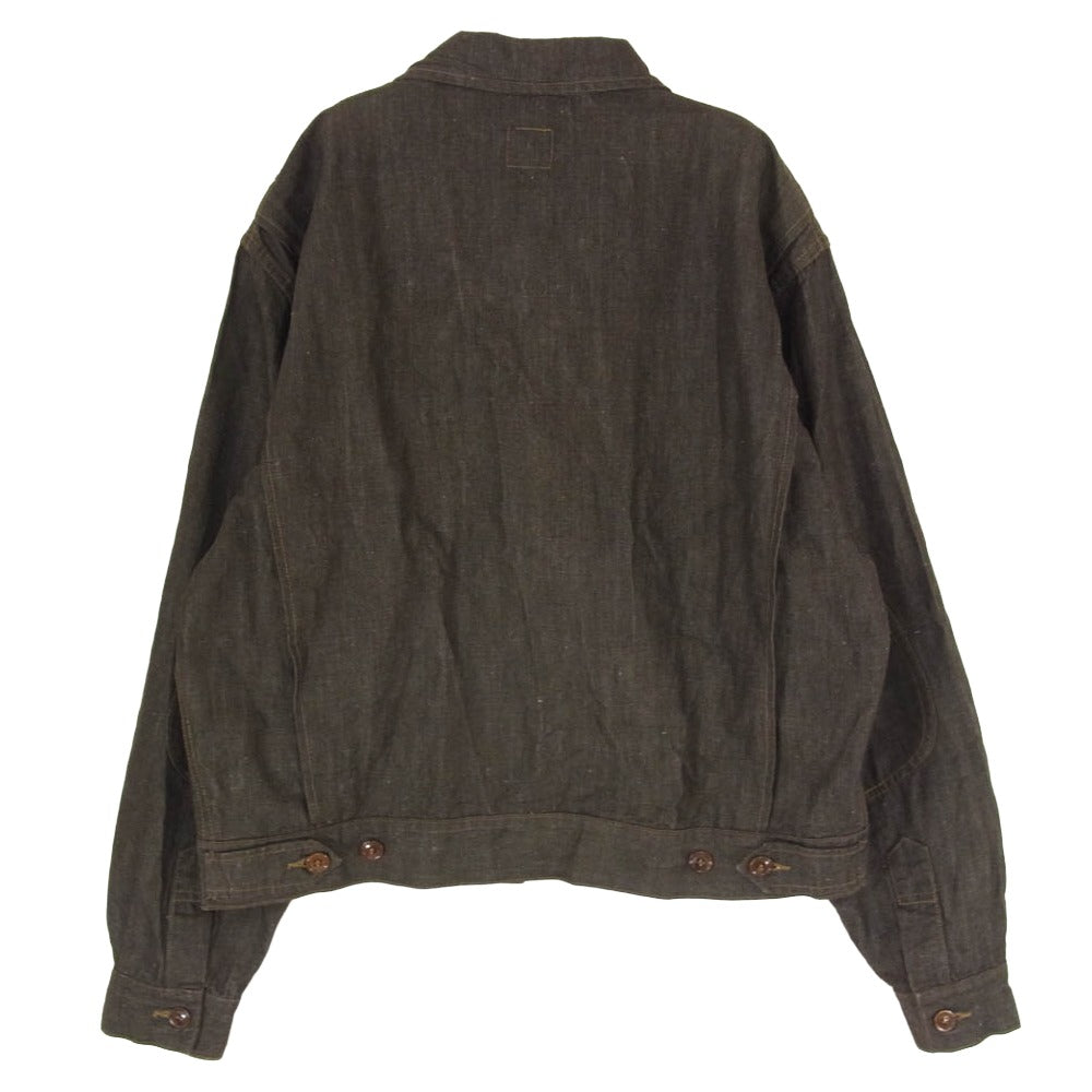 ミスターフリーダム SUGAR CANE シュガーケーン USA製 シャンブレー ジップ ジャケット ブラウン系 XL【美品】【中古】