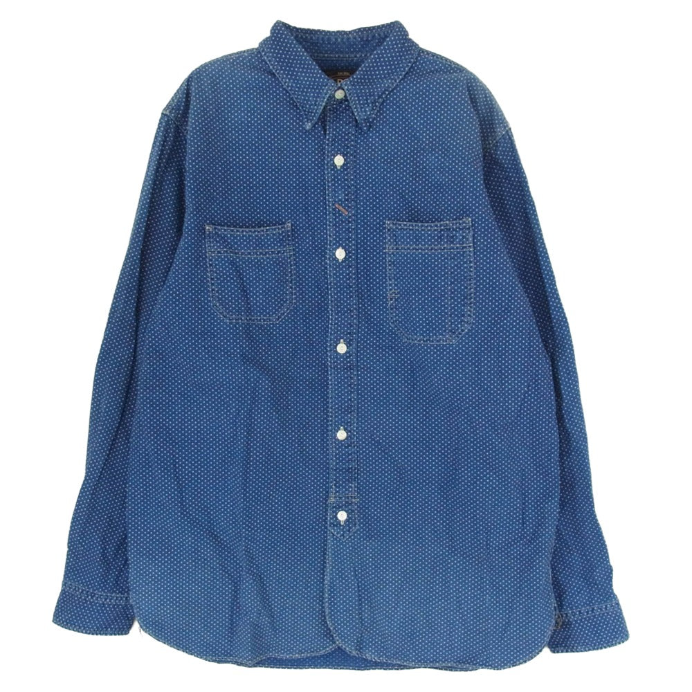 RRL ダブルアールエル 長袖 シャンブレー ワーク シャツ インディゴ