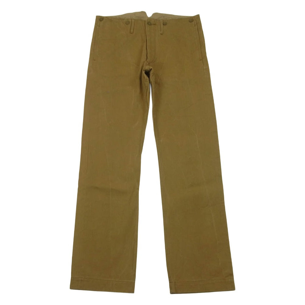 RRL ダブルアールエル R06 シンチバック ヘビーコットンツイル トラウザー パンツ 中国製 ライトブラウン系 32【中古】