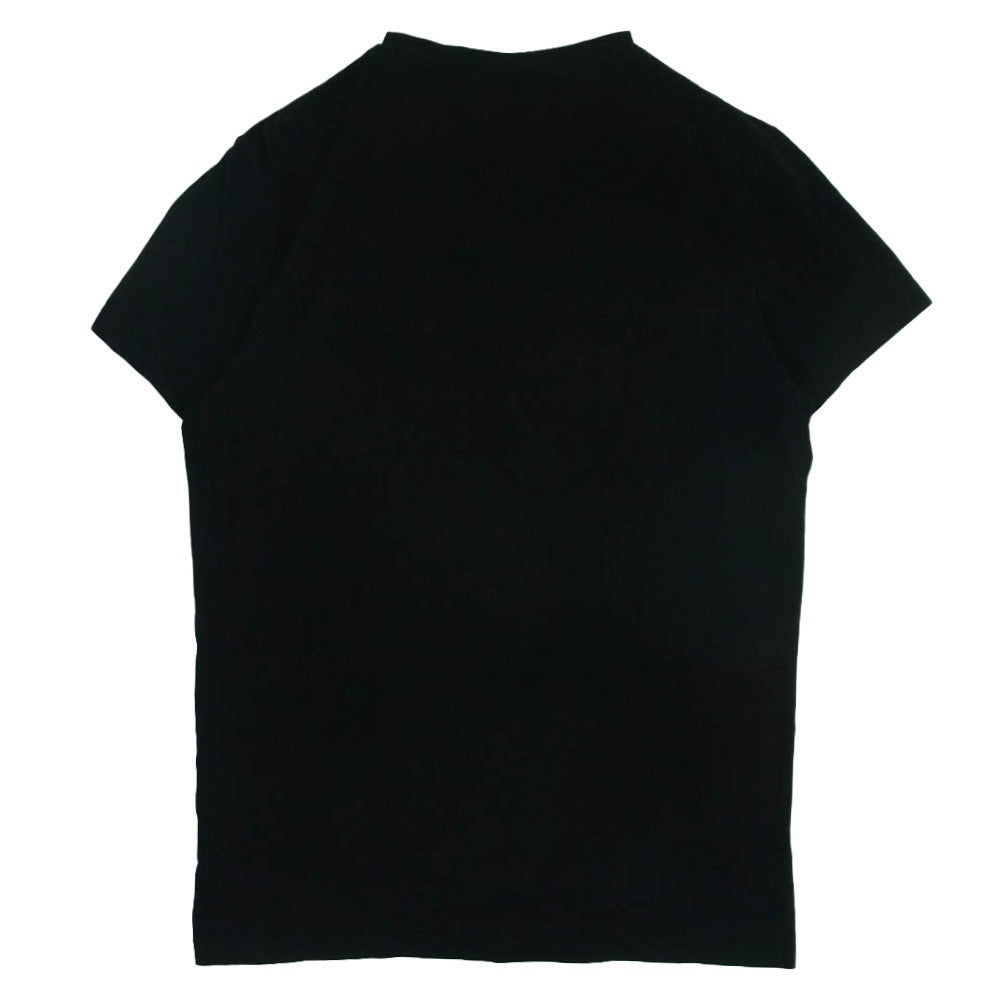 BALMAIN バルマン メダリオンロゴ フロッキープリント 半袖 Tシャツ ポルトガル製 ブラック系 M【中古】