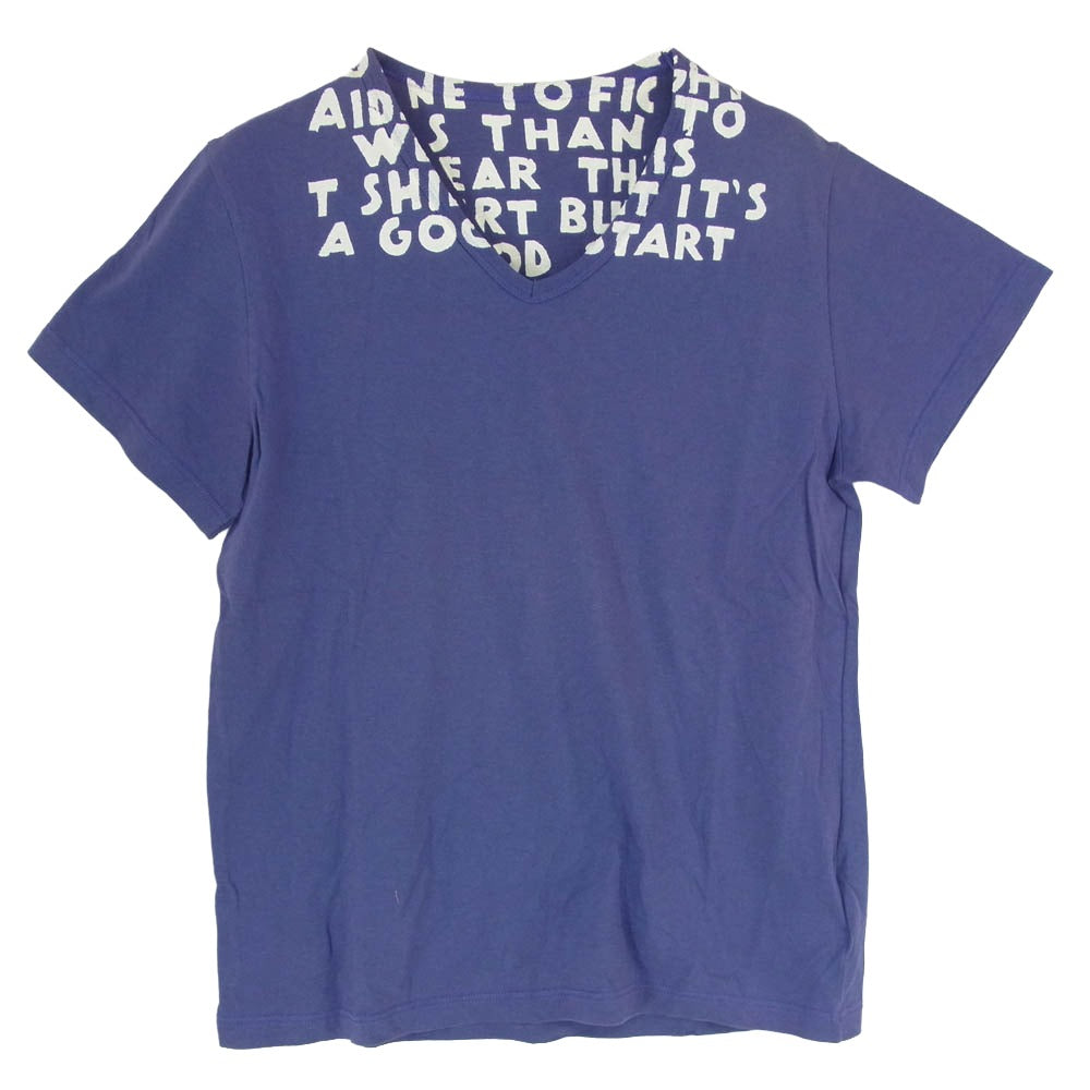 MARTIN MARGIELA マルタンマルジェラ 30 XM099 ここのえタグ AIDS TEE エイズ Tシャツ 半袖 パープル系 M【中古】