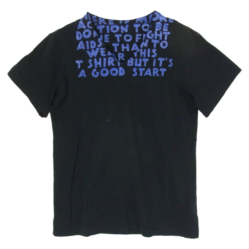 MARTIN MARGIELA マルタンマルジェラ 31 GC099 ここのえタグ AIDS TEE エイズ Tシャツ 半袖 パープル ブラック系 M【中古】