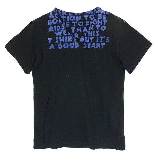 MARTIN MARGIELA マルタンマルジェラ 31 GC099 ここのえタグ AIDS TEE エイズ Tシャツ 半袖 パープル ブラック系 M【中古】