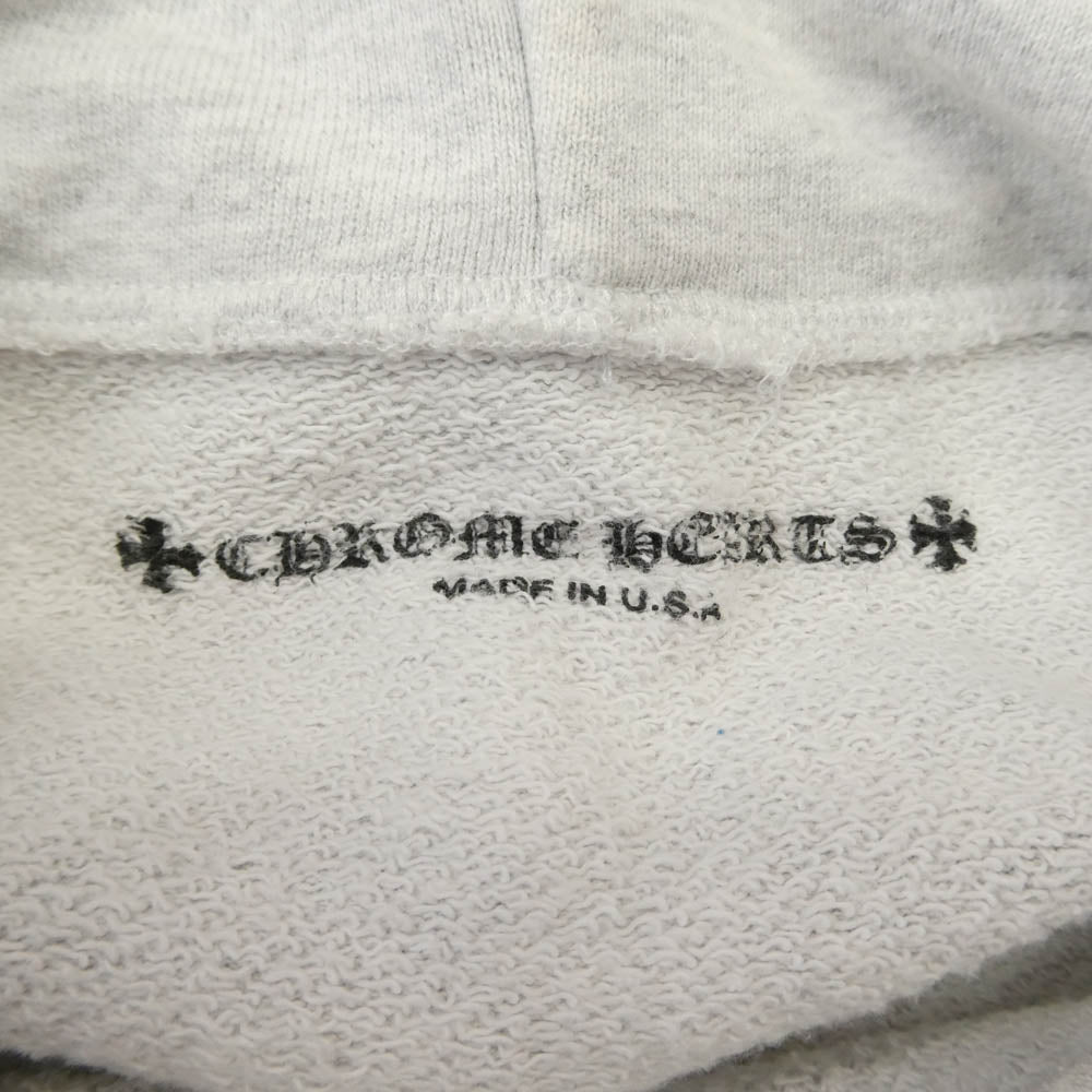 CHROME HEARTS クロムハーツ（原本無） × MATTY BOY マッティボーイ PPO BRAIN HD PLVR ブレイン バックプリント プルオーバーパーカー フーディ グレー系 L【中古】