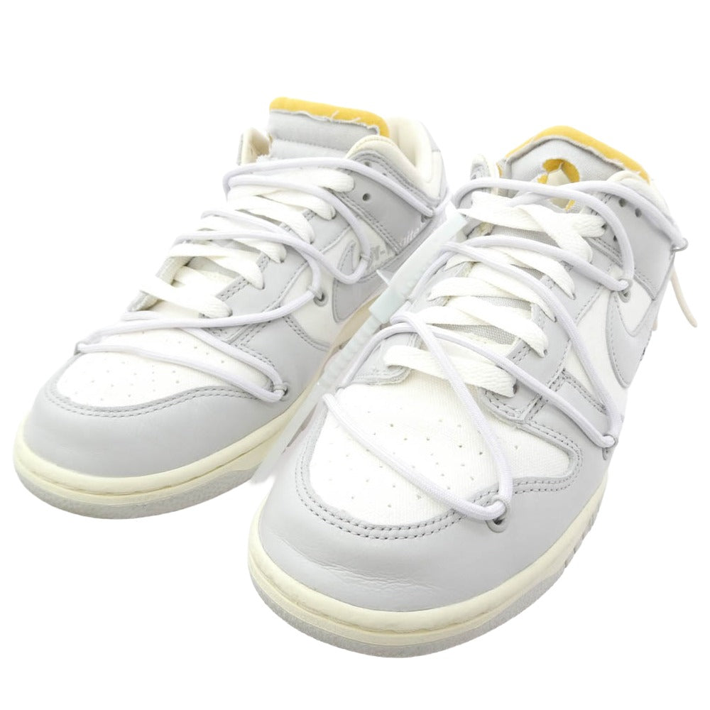 NIKE ナイキ OFF-WHITE オフホワイト DM1602-123 × Off-White オフホワイト Dunk Low 1 of 50 Lot.49 ホワイト系 グレー系 27cm【中古】