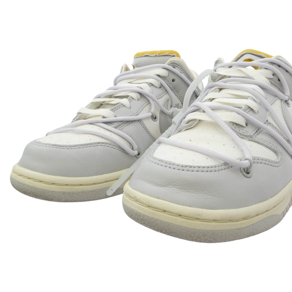 NIKE ナイキ OFF-WHITE オフホワイト DM1602-123 × Off-White オフホワイト Dunk Low 1 of 50 Lot.49 ホワイト系 グレー系 27cm【中古】