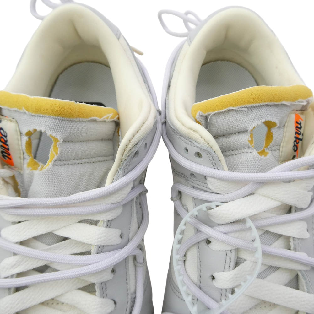 NIKE ナイキ OFF-WHITE オフホワイト DM1602-123 × Off-White オフホワイト Dunk Low 1 of 50 Lot.49 ホワイト系 グレー系 27cm【中古】