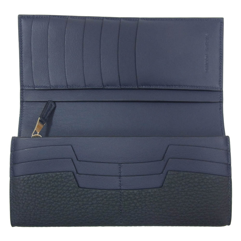MAISON TAKUYA メゾンタクヤ TT2 WALLET 長財布 2つ折り ロングウォレット ネイビー系【新古品】【未使用】【中古】