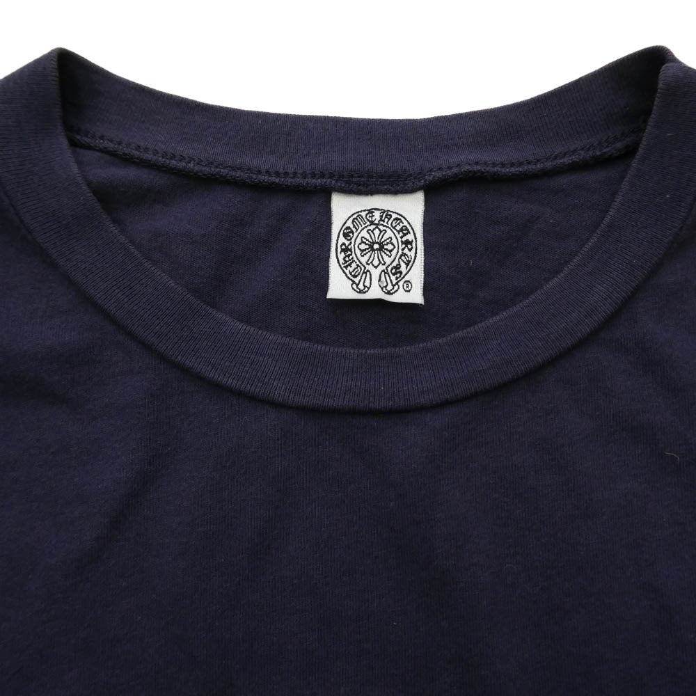 CHROME HEARTS クロムハーツ（原本無） ホースシュー ロゴ アームプリント コットン Tシャツ カットソー パープル系 ホワイト系【中古】