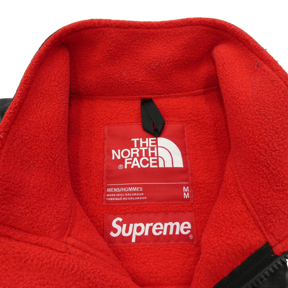 Supreme シュプリーム 19SS NA119031 × THE NORTH FACE Arc Logo Denali Fleece Jacket ノース フェイス アーチロゴ デナリ フリース ジャケット ブラック系 レッド系 M【中古】