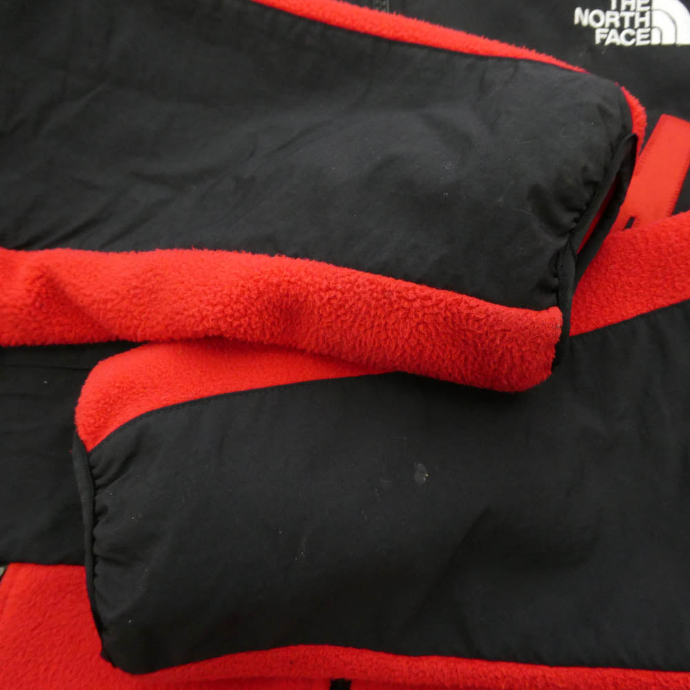 Supreme シュプリーム 19SS NA119031 × THE NORTH FACE Arc Logo Denali Fleece Jacket ノース フェイス アーチロゴ デナリ フリース ジャケット ブラック系 レッド系 M【中古】