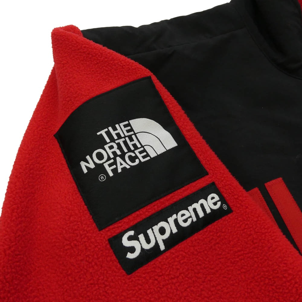 Supreme シュプリーム 19SS NA119031 × THE NORTH FACE Arc Logo Denali Fleece Jacket ノース フェイス アーチロゴ デナリ フリース ジャケット ブラック系 レッド系 M【中古】