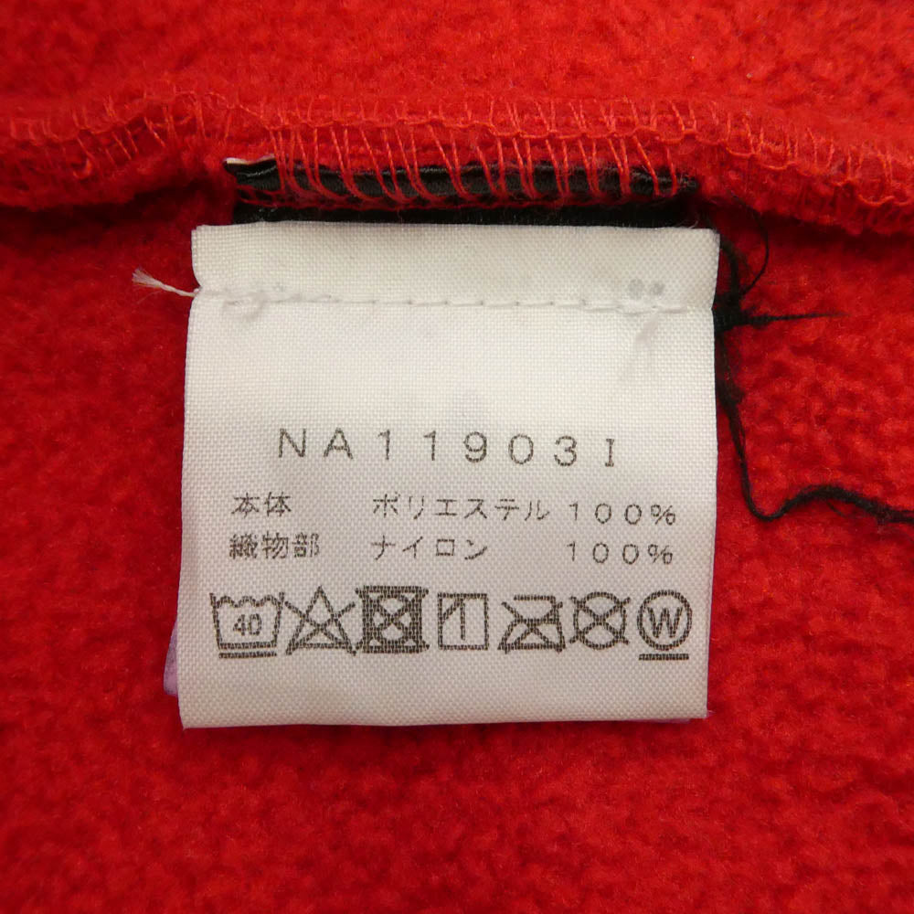 Supreme シュプリーム 19SS NA119031 × THE NORTH FACE Arc Logo Denali Fleece Jacket ノース フェイス アーチロゴ デナリ フリース ジャケット ブラック系 レッド系 M【中古】