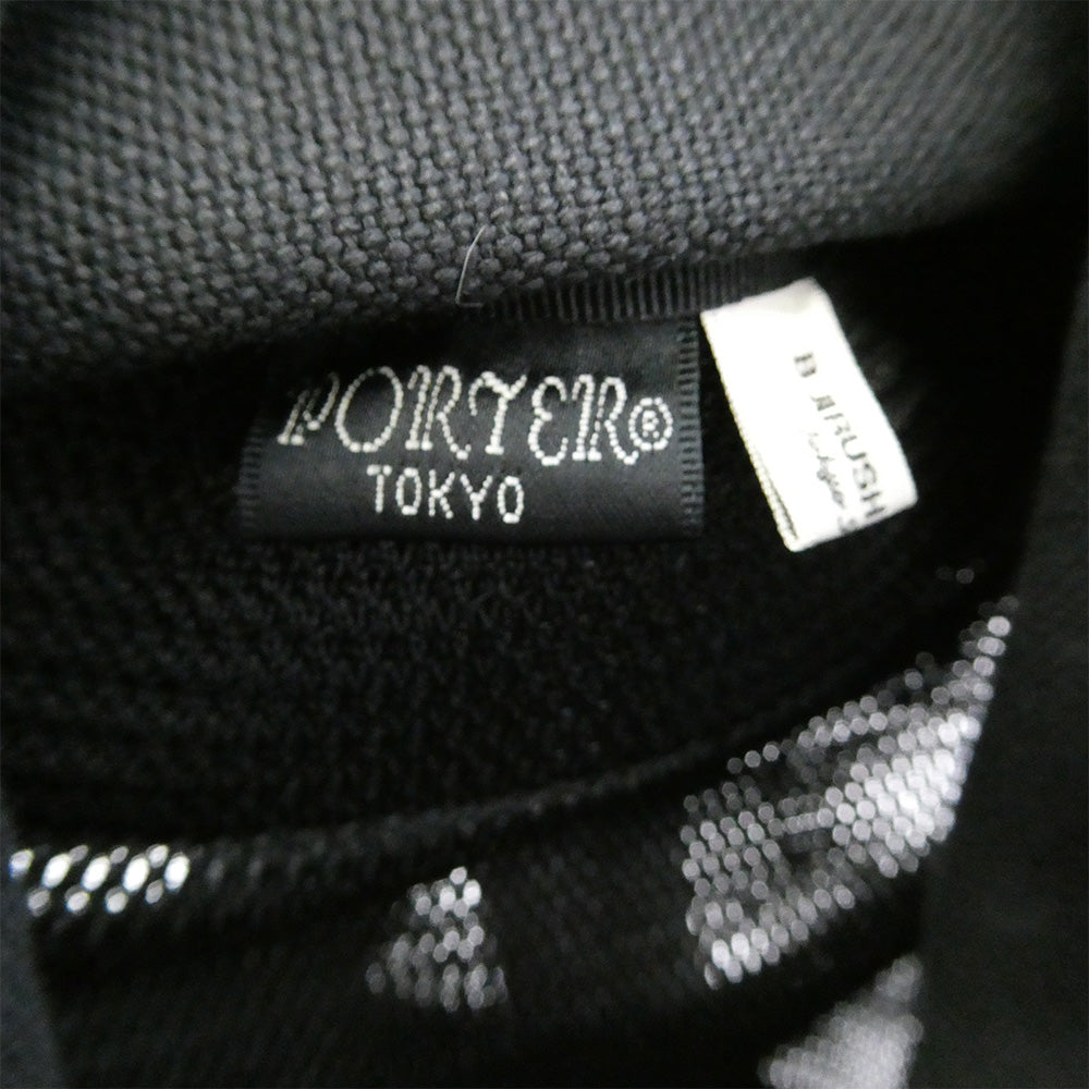 PORTER ポーター b jirushi yoshida スエード切替 バックパック リュック デイパック バッグ ブラック系【中古】