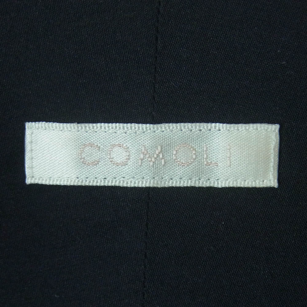 COMOLI コモリ 23SS X01-02001 コモリシャツ コットン 長袖 シャツ レギュラーカラーシャツ ダークネイビー系 2【中古】