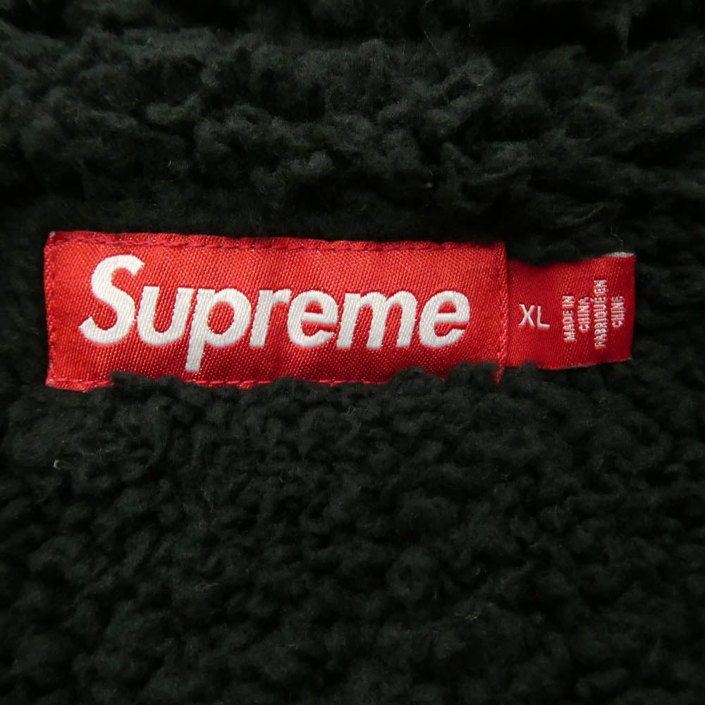 Supreme シュプリーム 25AW Lined Zip Up Hooded Flannel Shirt ラインド ジップ アップ フード フランネル シャツ フーディー パーカー ブラック系 ブルー系 XL【中古】