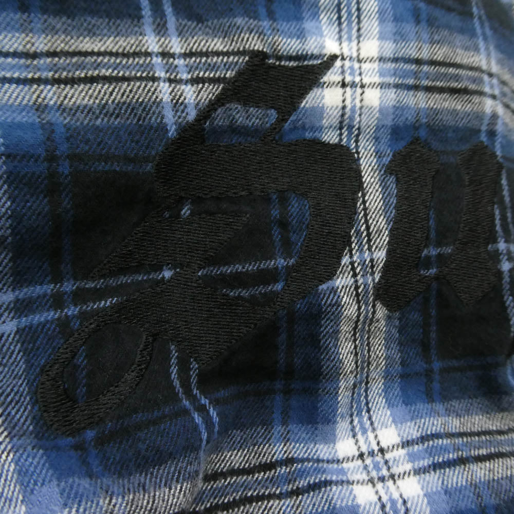 Supreme シュプリーム 25AW Lined Zip Up Hooded Flannel Shirt ラインド ジップ アップ フード フランネル シャツ フーディー パーカー ブラック系 ブルー系 XL【中古】