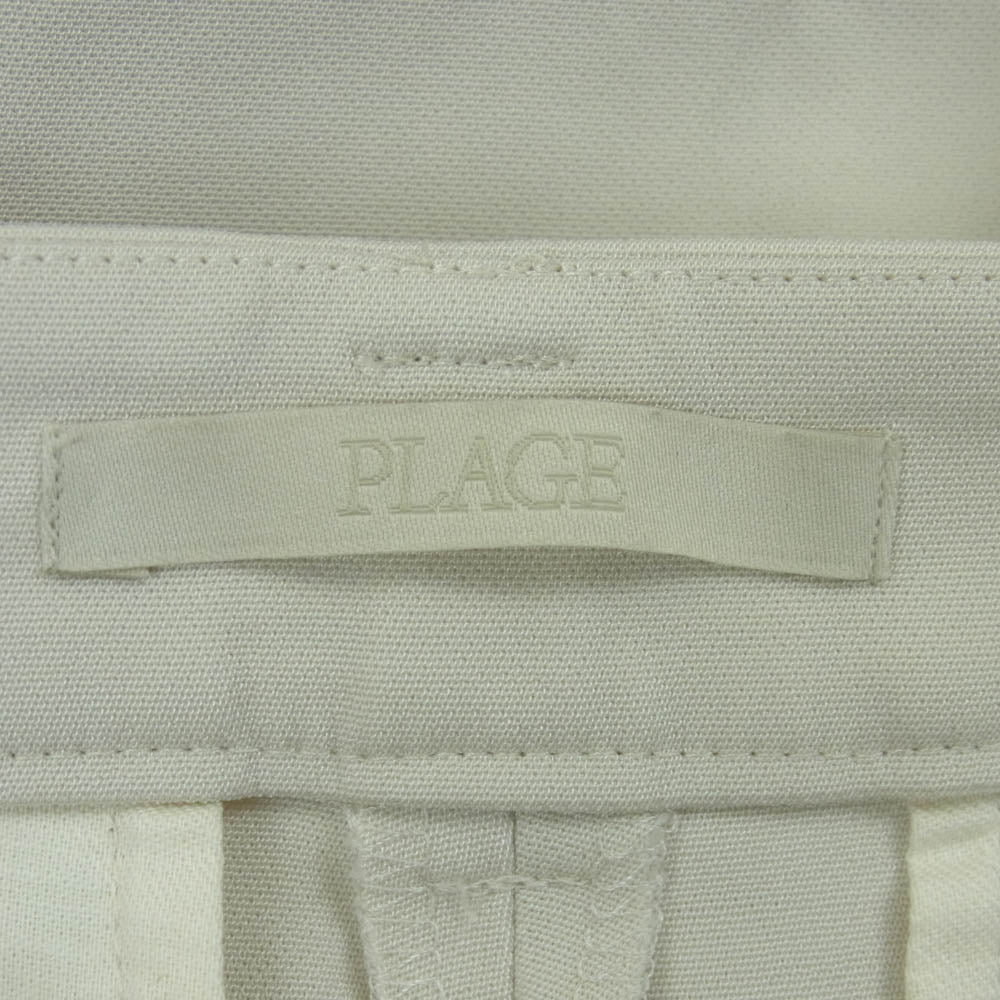 Plage プラージュ 25-030-922-8390-2-0 FORM CROPPED クロップド スラックス パンツ オフホワイト系 36【中古】