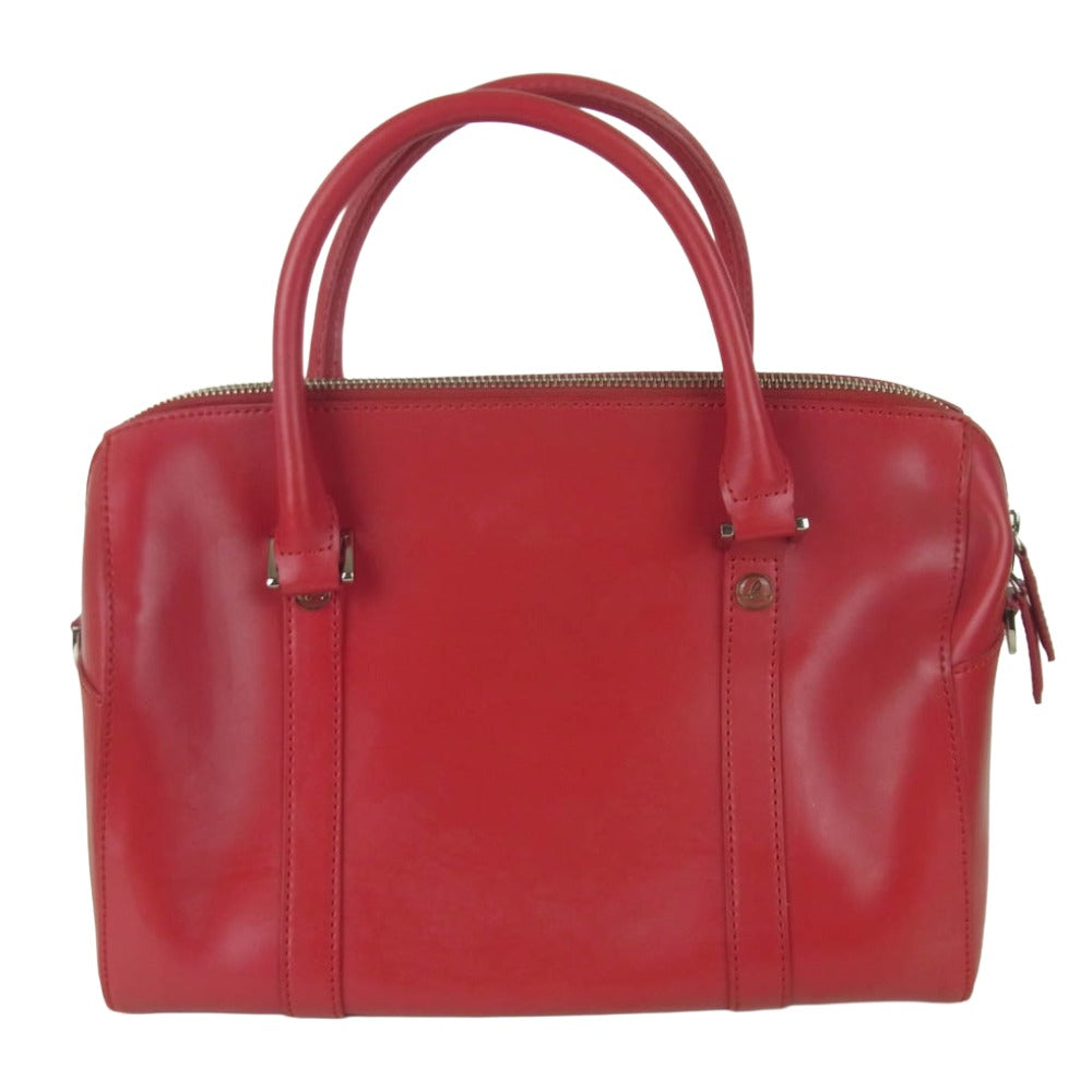 agnes b. アニエスベー VOYAGE ボヤージュ ミニボストン レザー ショルダー バッグ レッド系【中古】