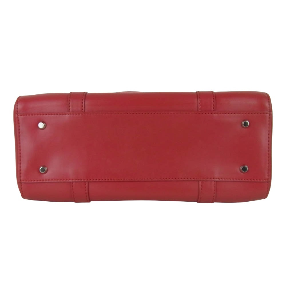 agnes b. アニエスベー VOYAGE ボヤージュ ミニボストン レザー ショルダー バッグ レッド系【中古】