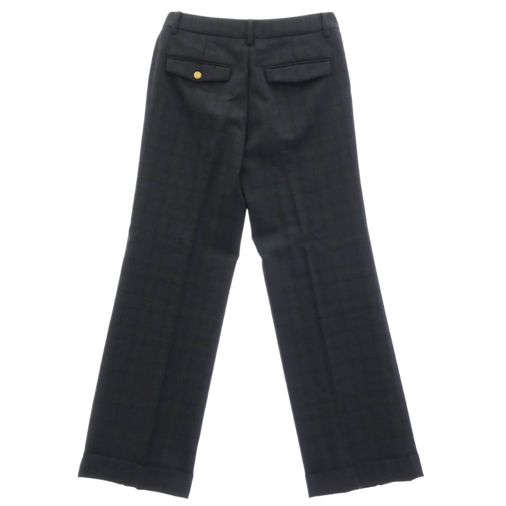 Adam et Rope' アダムエロペ ブラックウォッチ 2B ジャケット パンツ セットアップ ダークグレー系 ダークネイビー系 36【中古】
